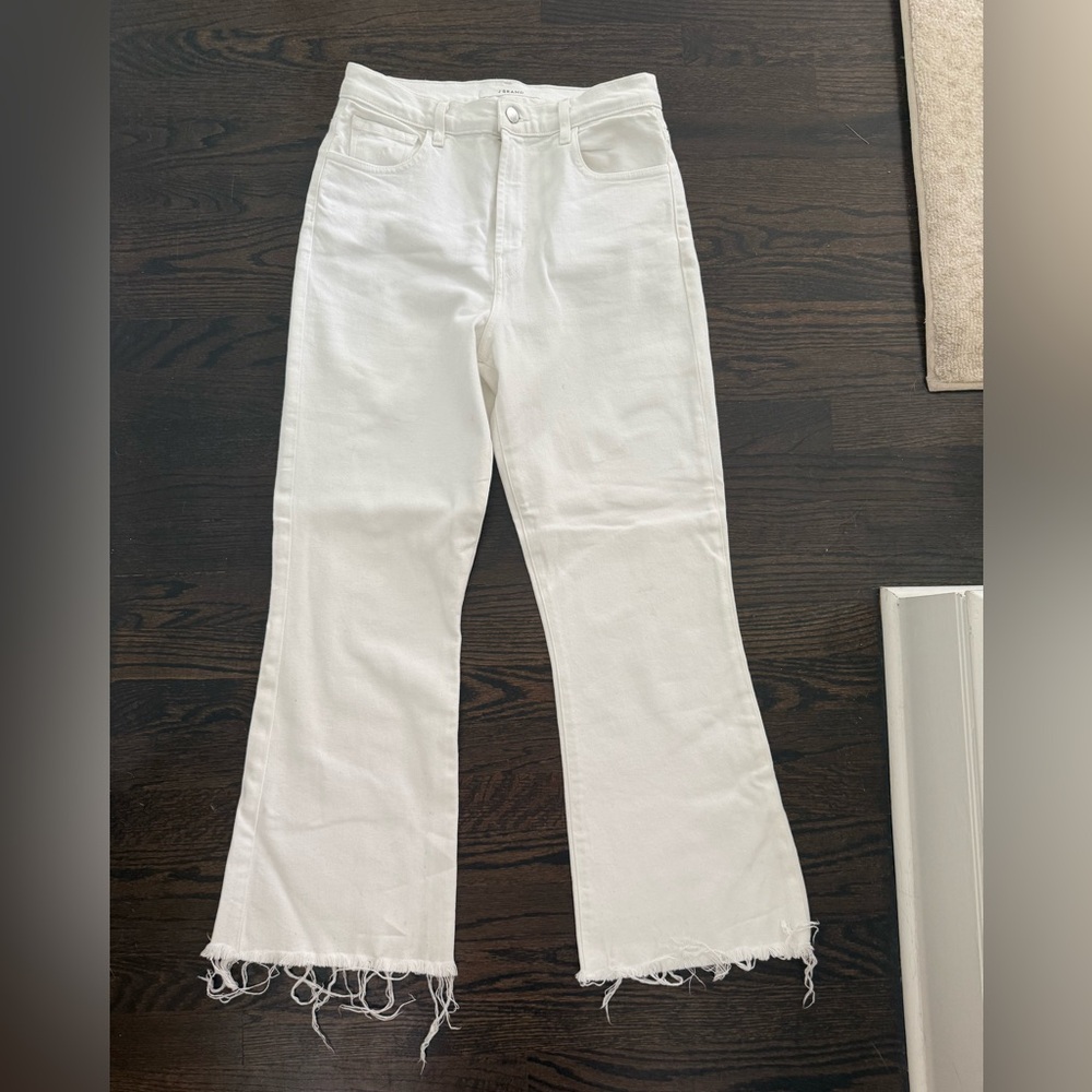 J Brand Julia High Rise Flare Jeans - White